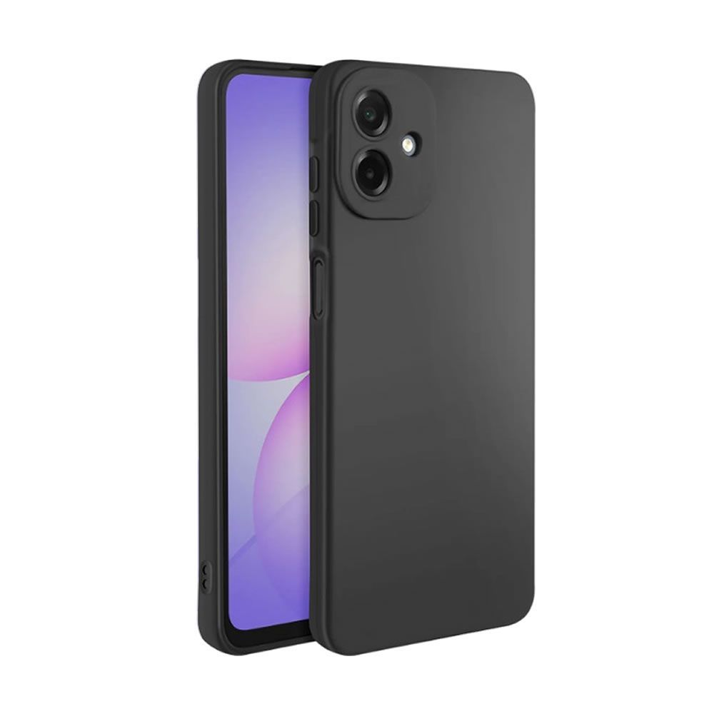 Capa Silicone Gel Samsung Galaxy A07 Preto Com Protetor De Câmera