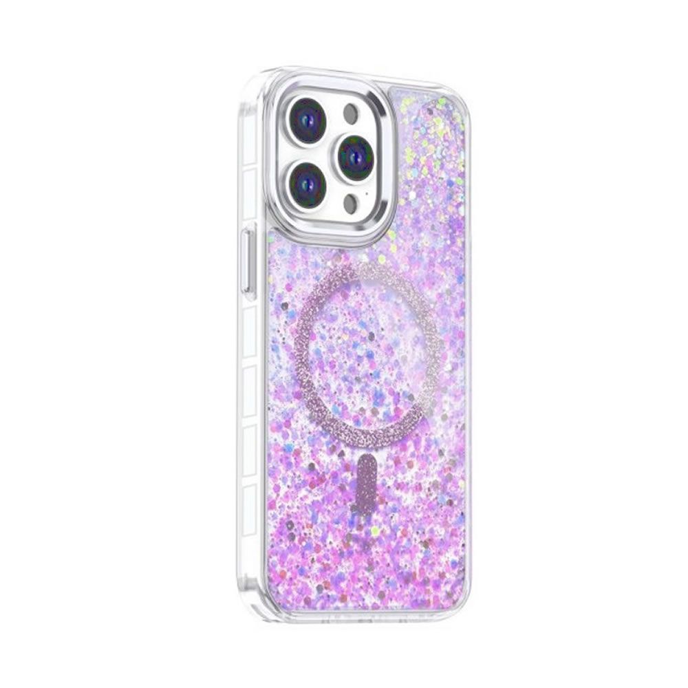 Apple iPhone 16 Pro Lilac Glitter MagSafe Hard Silicone Case