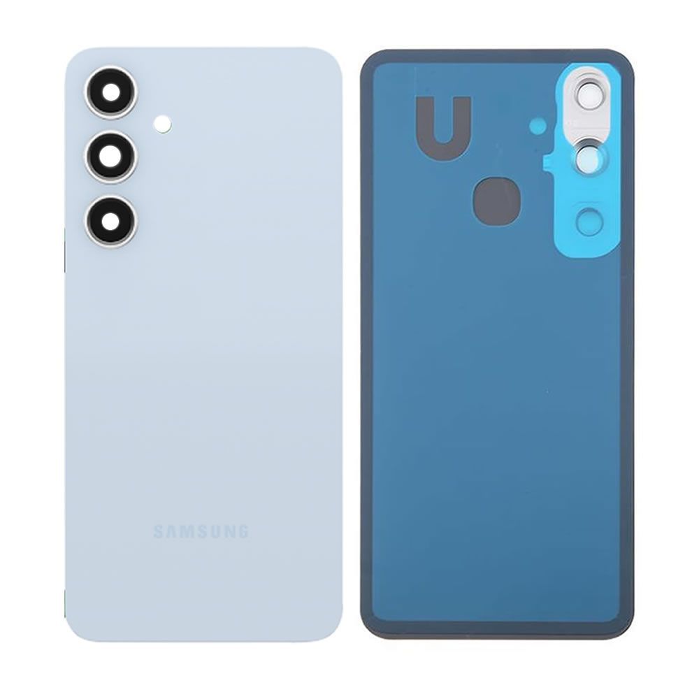 Tampa Traseira Samsung Galaxy S24 Fe/S721 Azul Com Lente de Câmera