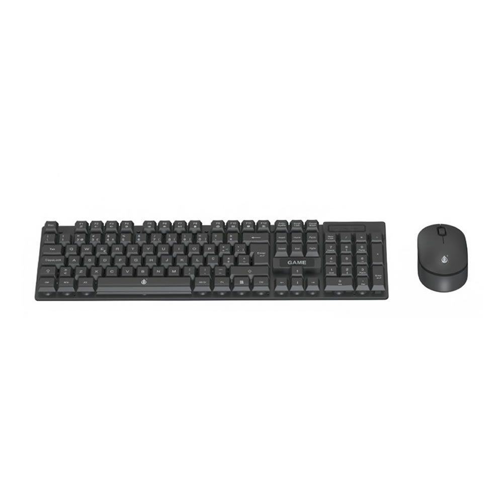 Teclado E Rato One Plus NG6077 Preto 105 Teclas Wireless (Português)