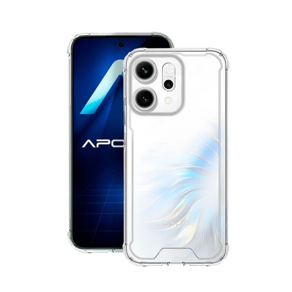 Capa Silicone Dura Anti-Choque Oppo Reno14 Transparente