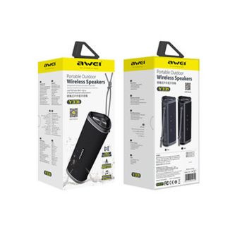 Mini Coluna Bluetooth Aewi Y331 Preto 2000mAh A Prova D'Água