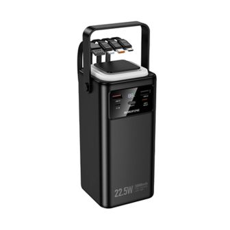 Power Bank Borofone BJ65A Preto 50000mAh 22.5W 3.0A 3 Inputs E 6 Outputs