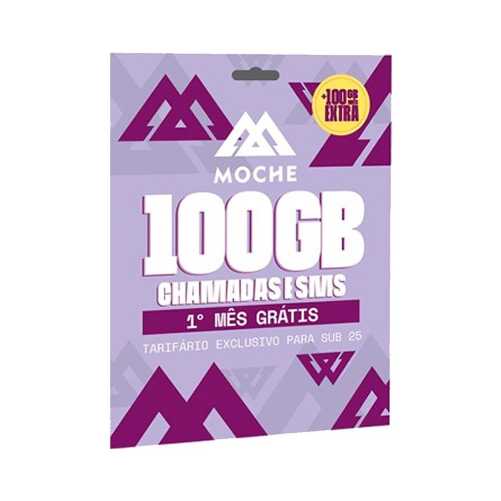 Cartão Sim Moche 100GB/10000min Por Mês 1500SMS Por Dia Com 100GB Extra