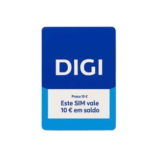 Cartão SIM DIGI Pré-Pago 10€ Saldo