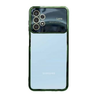 Capa Silicone Gel Samsung Galaxy A13 5G/A04s Verde Escuro Com Lente Protetor De Câmera