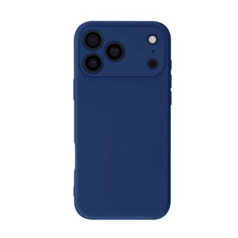 Capa Silicone Apple iPhone 17 Pro Azul Escuro Com Protetor De Câmera