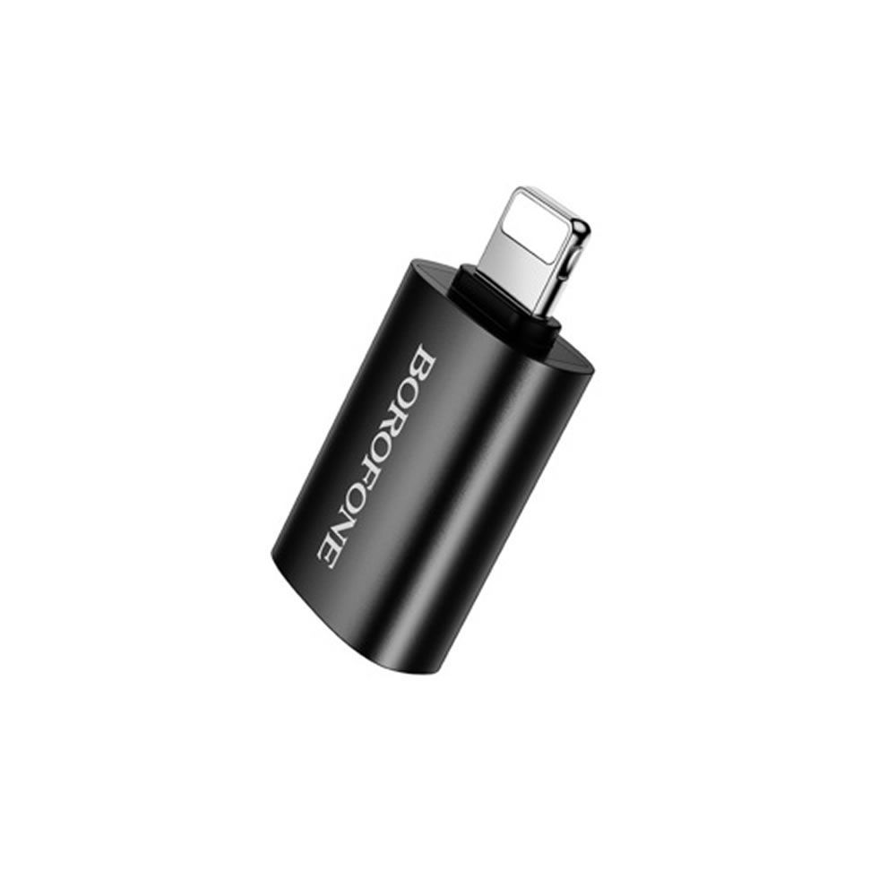 Adaptador Borofone BV26 Preto USB-A Para Lightning
