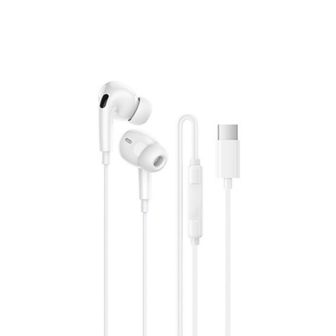 Borofone BM100 Pro White Headphones 1.2m Type-C With Microphone