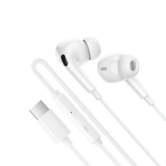 Borofone BM100 Pro White Headphones 1.2m Type-C With Microphone