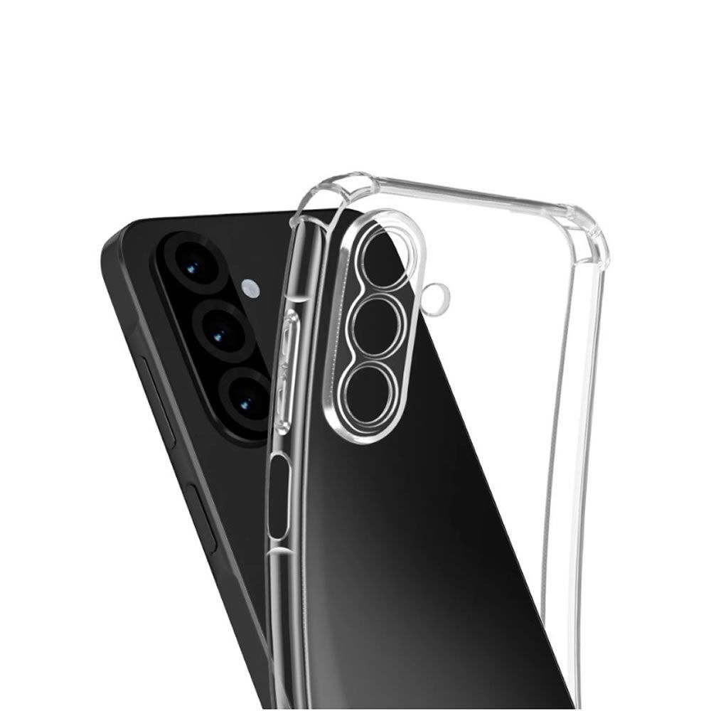 Capa Silicone Anti-Choque Samsung Galaxy S26 Transparente Com Protetor De Câmera