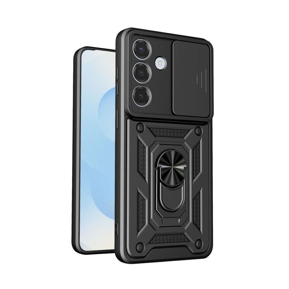 Samsung Galaxy S26 Plus TPU Case With Finger Ring Camera Protector And Sliding Window