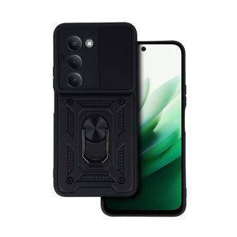 Capa Silicone TPU Com Anel De Dedo Xiaomi Redmi 15 Com Protetor De Câmera E Janela Deslizante