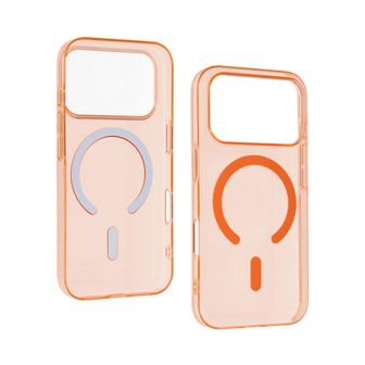 Apple Iphone 17 Pro Orange MagSafe Hard Silicone Case