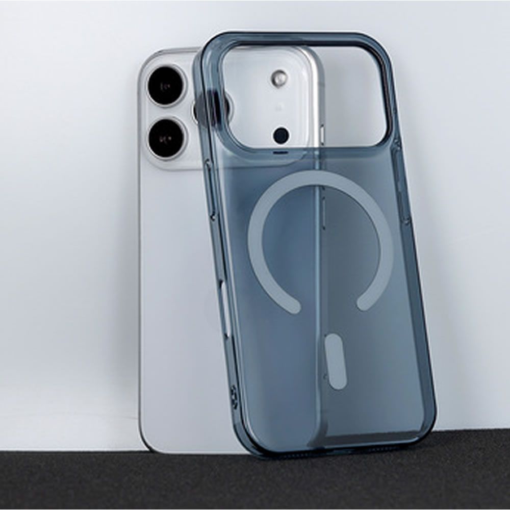 Capa Silicone Dura Apple Iphone 17 Pro Azul MagSafe