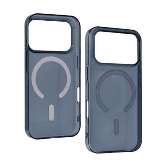 Capa Silicone Dura Apple Iphone 17 Pro Max Azul MagSafe