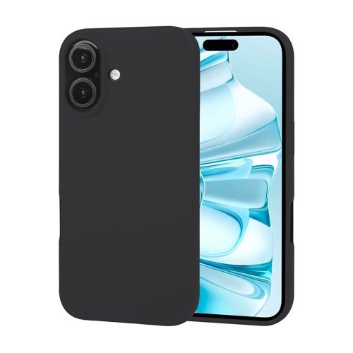 Capa Silicone Apple Iphone 16 Preto Com Protetor de Câmera