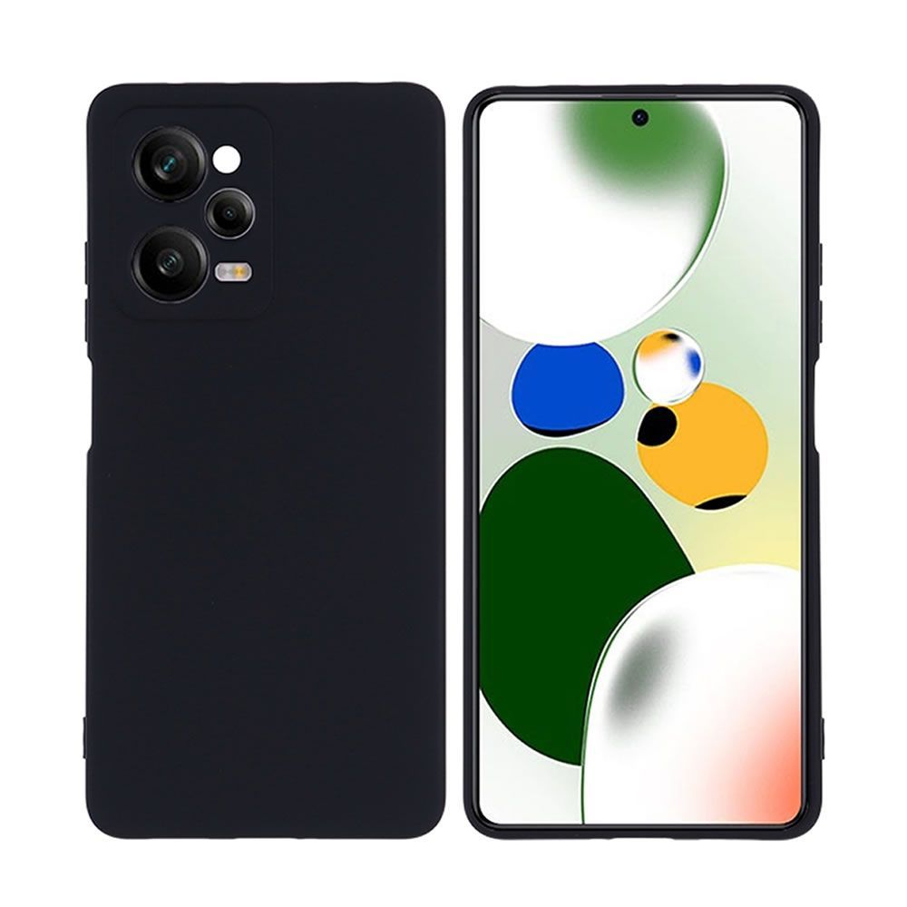 Xiaomi Redmi Note 12 Pro 5G Black With Camera Protector Silicone Gel Case