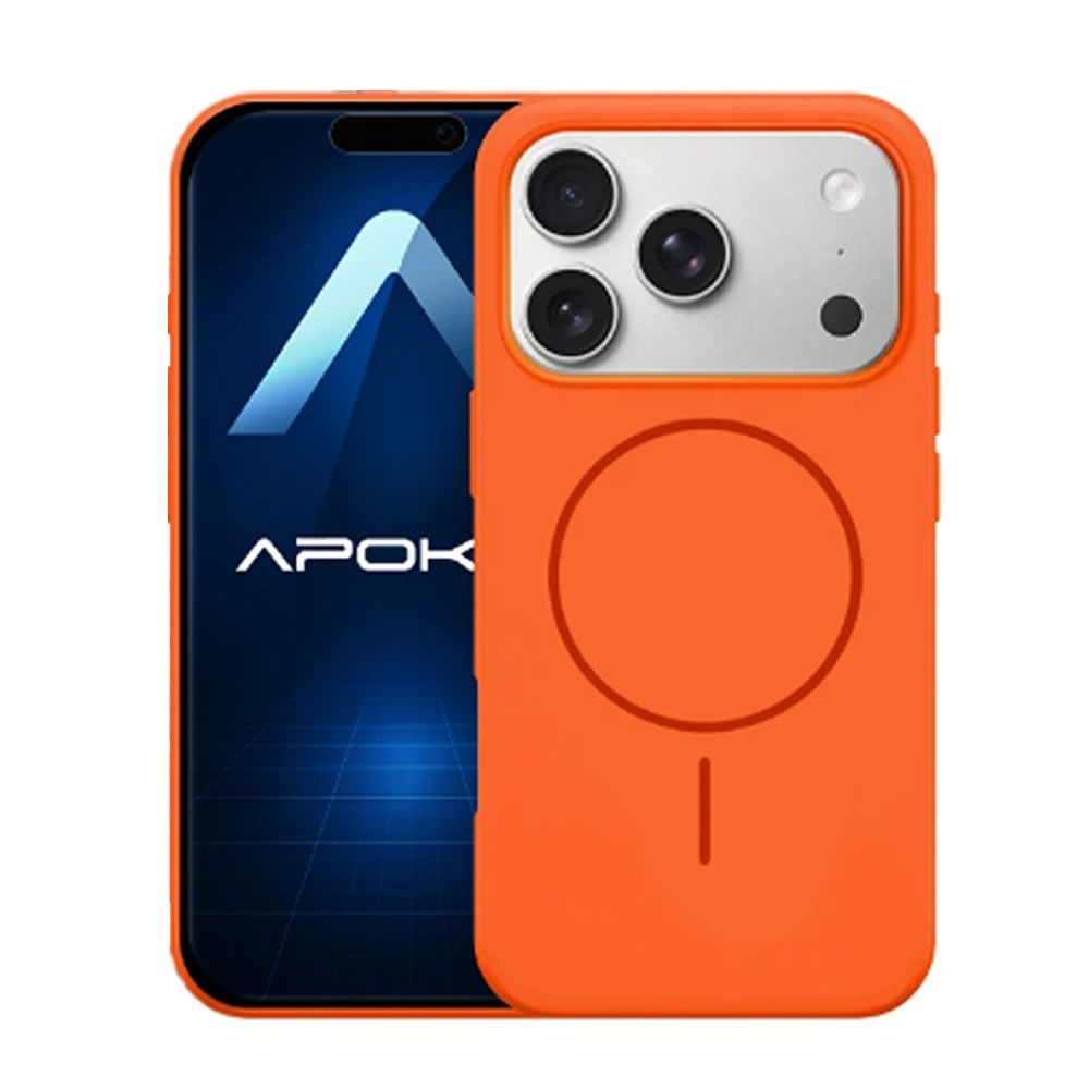Apple Iphone 17 Pro Max Orange Magsafe Silicone Case