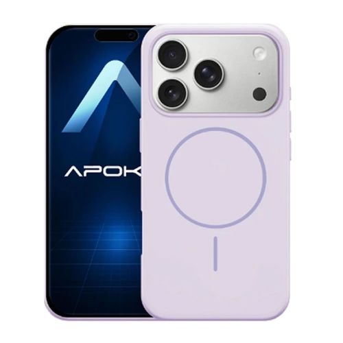 Capa Silicone Apple Iphone 17 Pro Max Lilás Magsafe